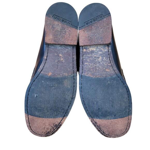 Cole Haan Black Leather Penny Loafers 9.5M Preppy Twee Academia Flat Strap - Picture 8 of 8